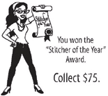 Премия «Вышивальщик года» из рук Марии Вышивалкиной