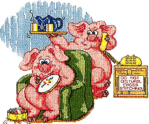 «Piggin' Cross Stitch» от Collectible World Studios Ltd.