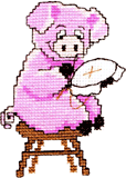 Свинка-вышивальщица от Чаривна мить